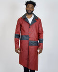 Kannon Trench Coat - Red and Black