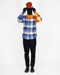 Carlos Button Up - Blue and Rust Flannel