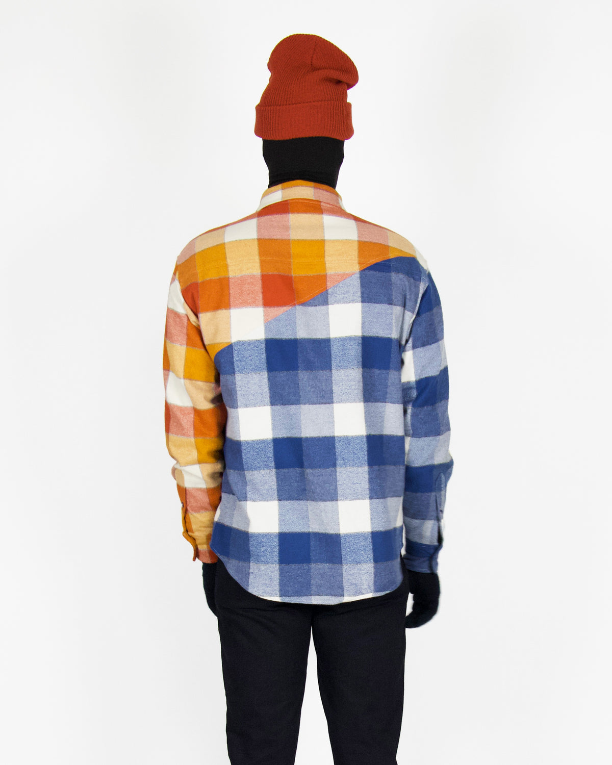 Carlos Button Up - Blue and Rust Flannel