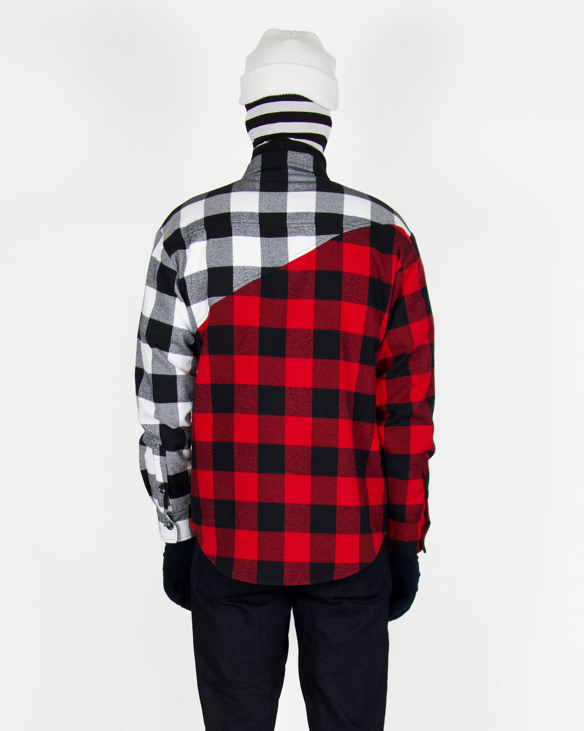 Carlos Button Up - White and Red Flannel