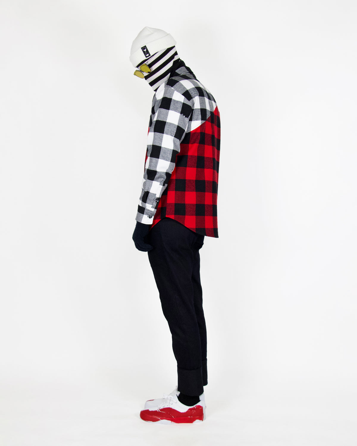 Carlos Button Up - White and Red Flannel