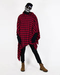 Harold Poncho - Red Plaid Flannel